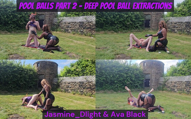 Jasmine Dlight - UK's most extreme anal porn star: Jasmine_dlight & Ava Black - Kulečníkové koule, část 2 - hluboké extrakce venkovní bizarní inzerce