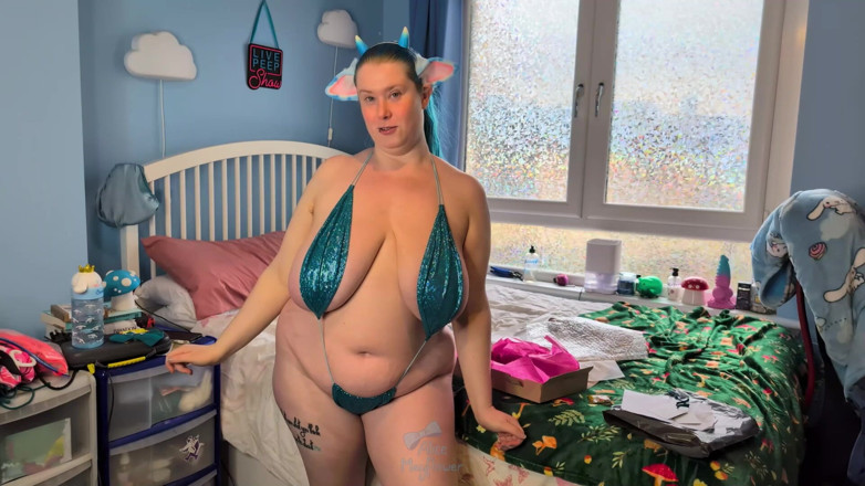 Alice_Mayflower_Scottish: Genie Pole Wear Slingkini &amp; Candyzombies Cow Ears Unboxing &amp; Try on -...