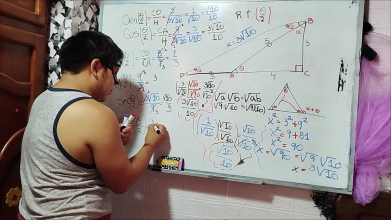 Rosaroja: 19 Trigonometry: Half-angle (37/2) - Exercise