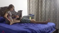A Night at the Hotel with My Blonde Stepsister with a Tight Vagina