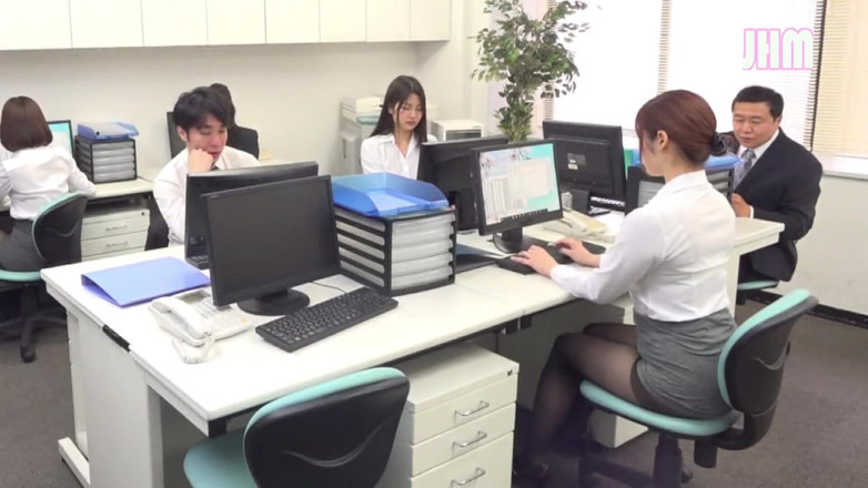 J Hentai Matings: La fièvre des collants tentation au bureau vous suit du...