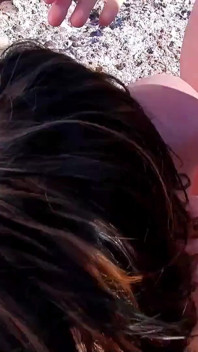 Strange guy fucks horny teens on the beach in the ass and gives cumshot