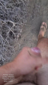 Chodzenie nago orgazm po wydmach Maspalomas