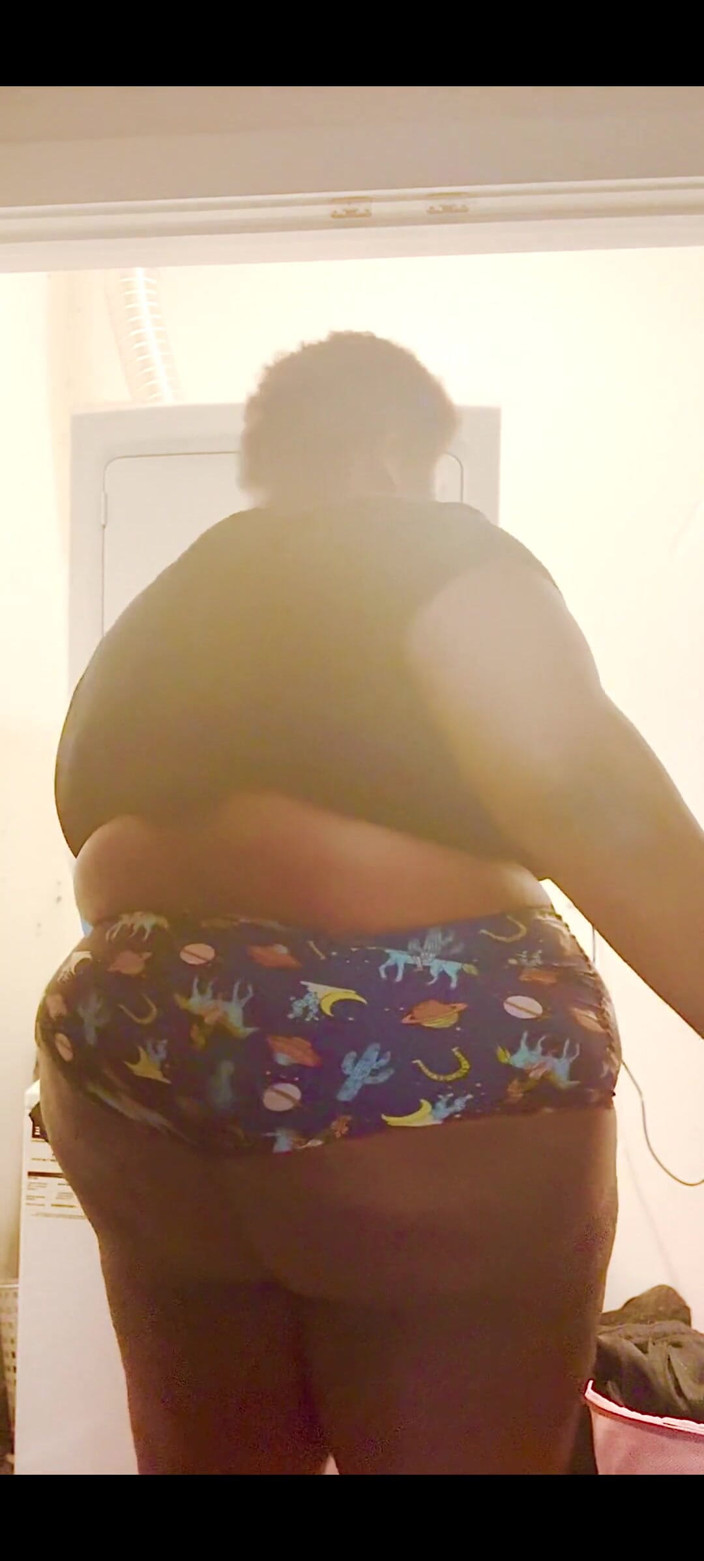 Monique Starr: You Catch Your Hot, Tall, BBW, Ebony, Step-mom Doing Laundry...