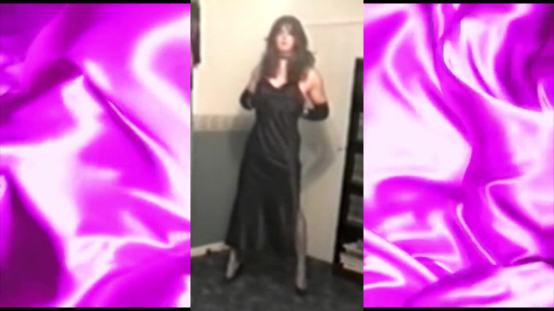 MoniqueSatinTv: Black satin 02