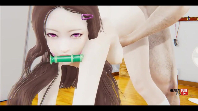 HentaiTubes: İblis avcısı hentai - nezuko büyük erkekler tarafından sikiliyor - Asyalı Japon...