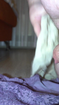 Midget Plays with Tight Foreskin and Cum Quickly