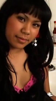 Cute Asian Girl Sucks a Big Black Cock and Gets Fucked in the Kitchen
