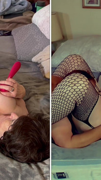 Mormor Carmen: Dildo Blacked & Missionär Knullad Till Orgasm