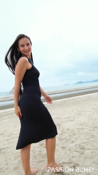 Sexy Tight Black Dress and Beauty Chill