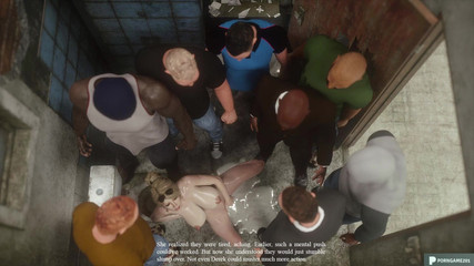 Porngame201: Sexy blonďatá manželka dostane gangbang na veřejné toaletě # 4 - Anime, porno...