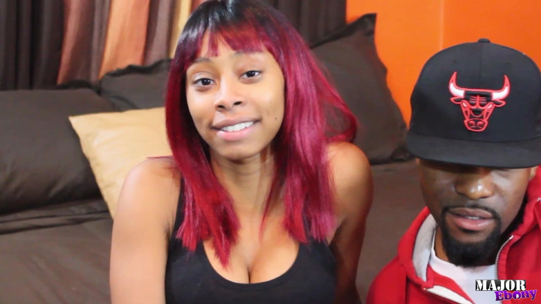 Major Ebony: Rome Major Covers Petite Ebony in Chick in Cum