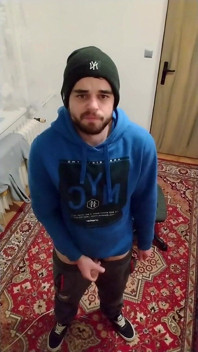 Cumshot in My Room in the Palm of My Hand in a Winter Hat