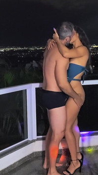 Hot Slut Shows off for Horny Guy!