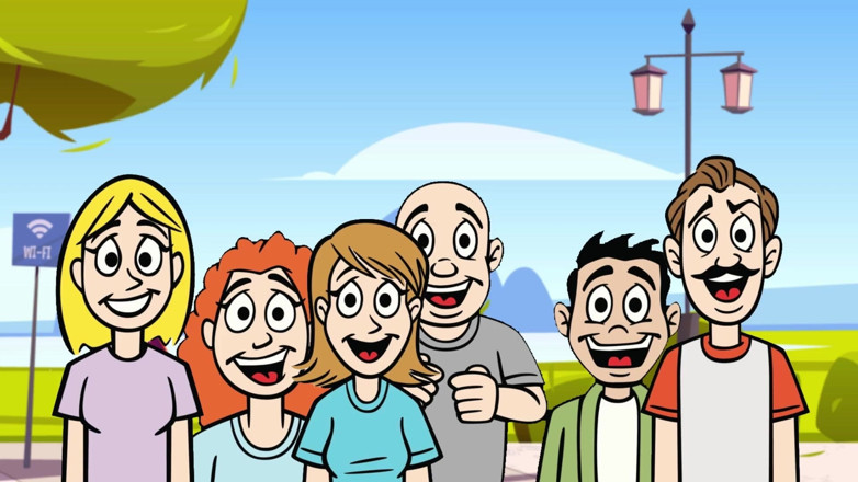 Mr. Gay cartoon movies: Straßenkunst