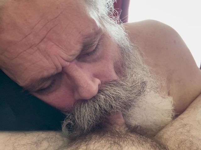 Moustache Grandpa Cocksucker Gives Glorious Suck Job (FuzzyBeardBoy)