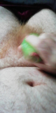 Hairy Stepdaddy Bear Cumming with My Wank Sleeve on My Ginger Bush