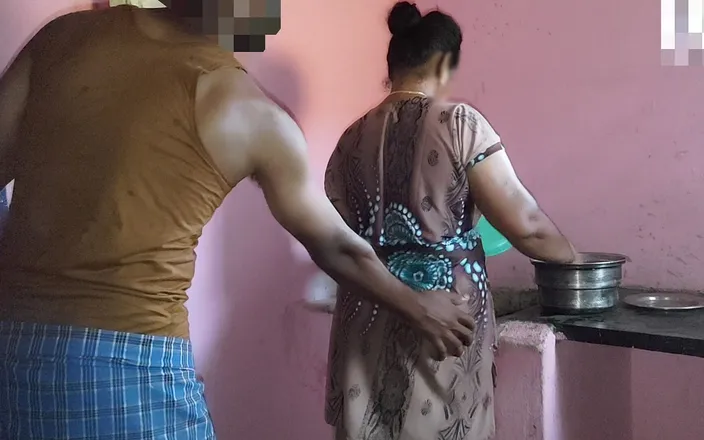Mathvan: Aunty was working in the kitchen when I had sex...