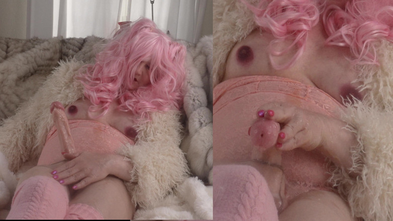 Trans fur bitch: Zrzka Transfur děvka honí hodně spermatu