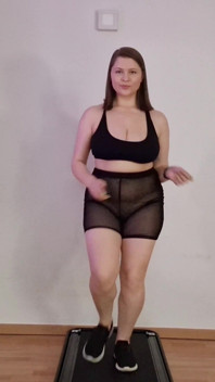 Trying on Sheer Shorts & Walking on Treadmill in Sneakers While Sharing My Fantasies About You