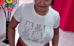 Venezuelan Doesn't Know How to Sweep the Floor so I Make Her Suck Cock and Give It Hard in the Ass