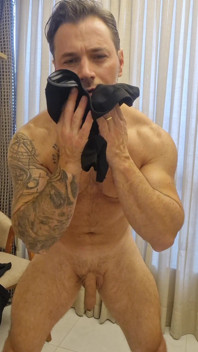 Sexy Firefighter Performs Full Striptease and Cum in His Underwear