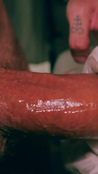 Closeup Asmr Beautiful Big Uncut Cock Fucking Fleshlight and Shooting a Big Cum Load