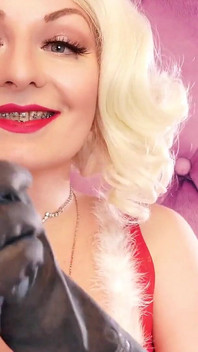 Asmr video: rubberen handschoenen .. Hoor geweldige geluiden en ontspan! Kerstbui! Arya Grander -sfw gratis video