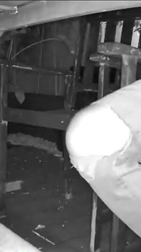 Amador Garoto Pego Na Câmera De Visão Noturna Mijando Sentado Na Mesa Do Jardim (ele Totalmente Molha as Calças)