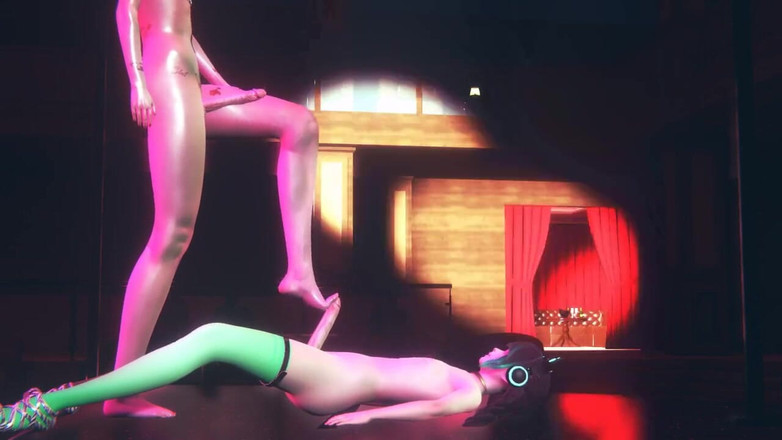 Yaoitube: Yaoi Femboy - Sora trabajando con el pie y doble penetración