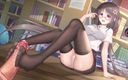 MsFreakAnim: Secretária de meias esguicha de foder sua buceta virgem | Hentai...