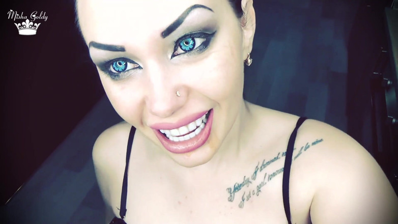 Goddess Misha Goldy: Giantess Eating 5 Chastity Slaves Who Stole the Keys!