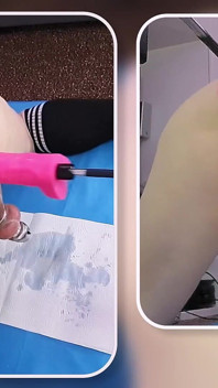 Bajeczna pieprzona maszyna anal dildo jebanie w Chastity Cage