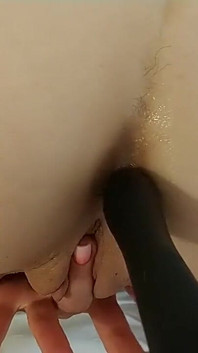 Double pénétration sexuelle, jouet anal amateur, vidéo maison