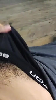 Horny Guy Playing with His Huge Throbbing Bulge in Underwear Ends up Moaning Until Orgasm