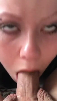 Vilu Vidish in Leather Jacket Swallows Cock