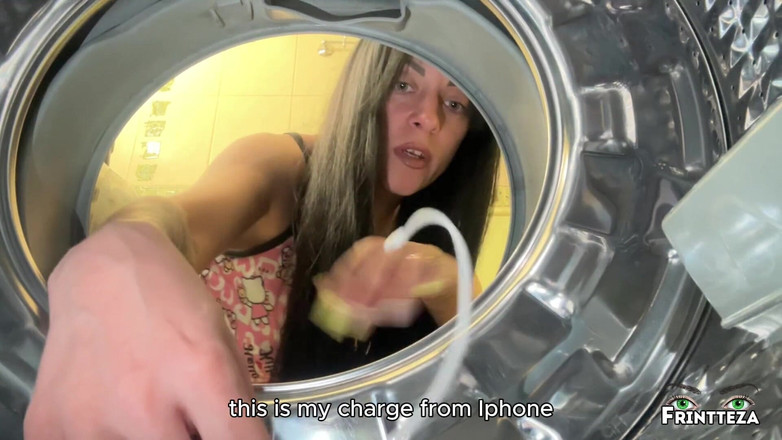 Frintteza: Stepmom Almost Caught Stepdad Fuck Stepdaughter Stuck in Washing Machine.