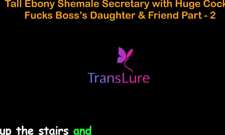 TransLure: Historia de sexo en audio inglés - secretaria transexual de ébano alta...