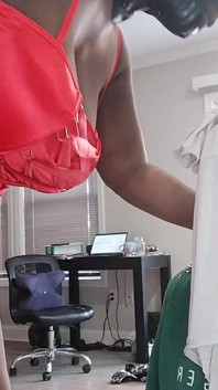 Ebony Goddess Getting Her Panties Clean by Submissive Slave