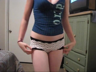 Femdom Austria: Teen shows off her panties