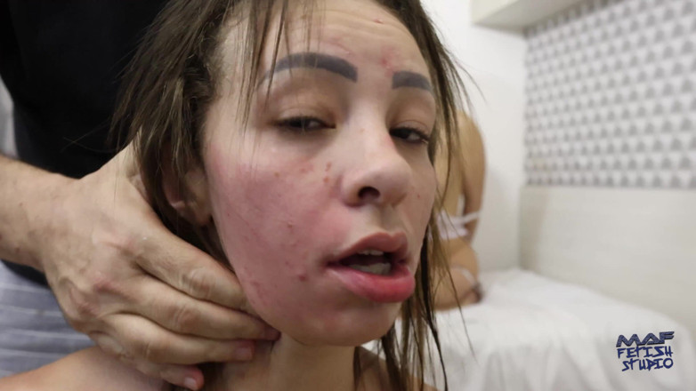 MAF fetish studio: Gih and Larissa in Bondage, Face Slapping, and Big Tits...