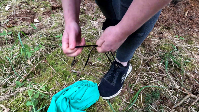 Bouncy Tits Action: Complete Naked Girl in the Woods and Whipping Her Body...