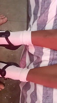 White Hunk Jack off to Students Sexy Shoes