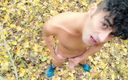 Idmir Sugary: Autumn Forest Intense Jerk off Just in Sneakers