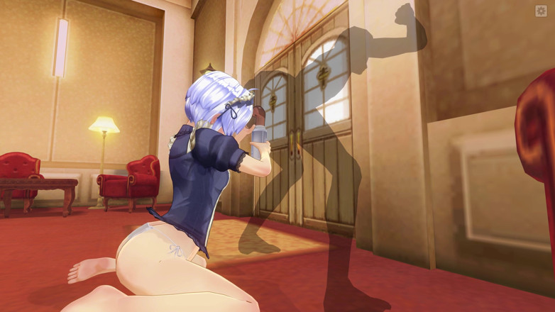 H3DC: 3D HENTAI Empregada rabuda masturba seu pau com um vibrador