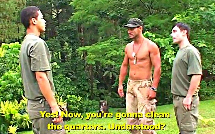 Gays Case: Muscular Sergeant Found Raw Recruit with Cigarette Insted of Cleaning...