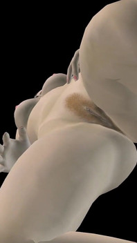 Geanimeerde 3D-porno - heel mooi meisje dat verschillende sexy poses geeft