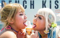 Japan Fetish Fusion: 性感的冰淇淋舔舐，法国亲吻和顽皮的嘴唇，noa & reona