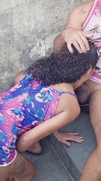Picking up My Stepdaughter on the Stairs 100% Anal