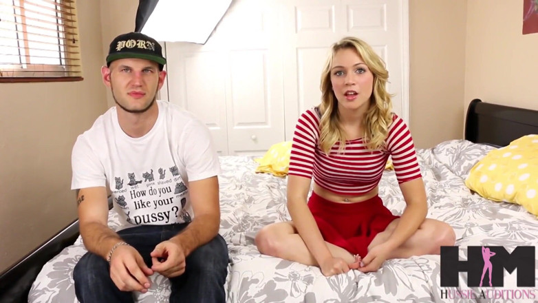 Hussie Auditions: Cali Sparks alias Zoey Taylor primera escena b / g con...